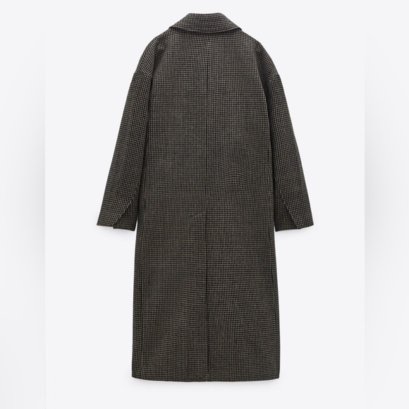 Zara Woven Wool Blend Trench Coat - Picture 3 of 7